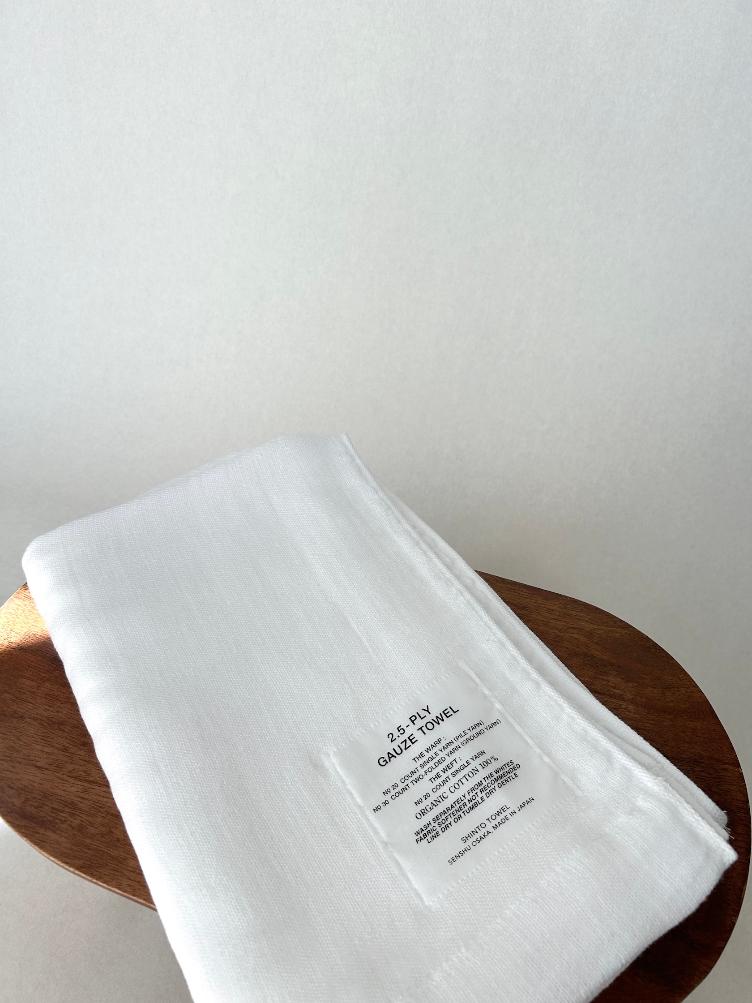 2.5-PLY GAUZE BATH TOWEL WHITE - 0