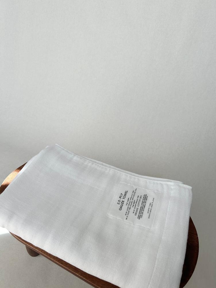 2.5-PLY GAUZE BATH TOWEL WHITE
