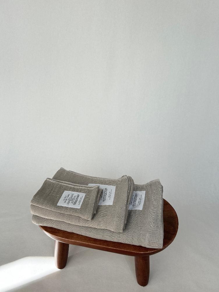 2.5-PLY GAUZE HAND TOWEL BEIGE - 2