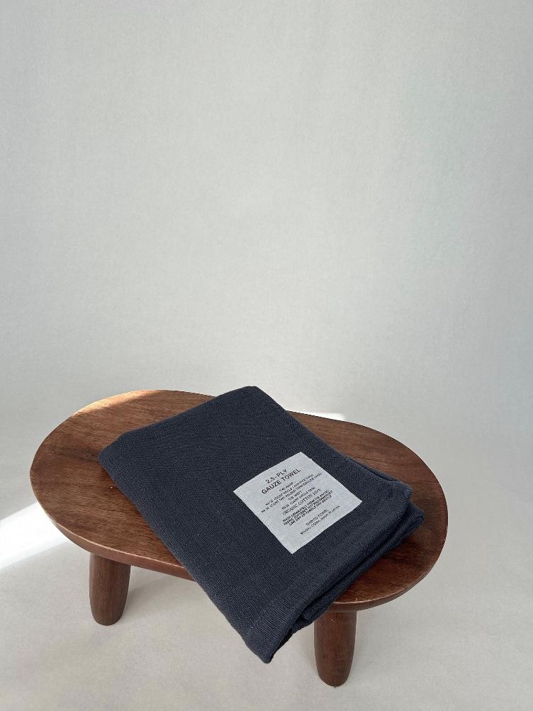 2.5-PLY GAUZE HAND TOWEL CHARCOAL - 0