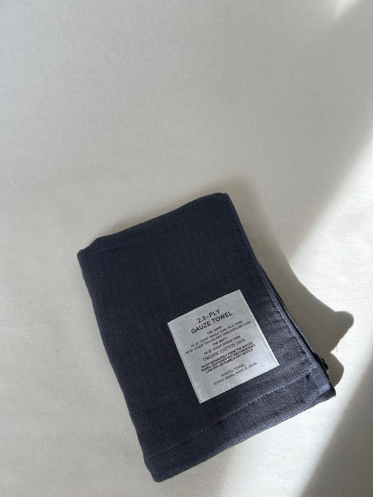 2.5-PLY GAUZE HAND TOWEL CHARCOAL - 1